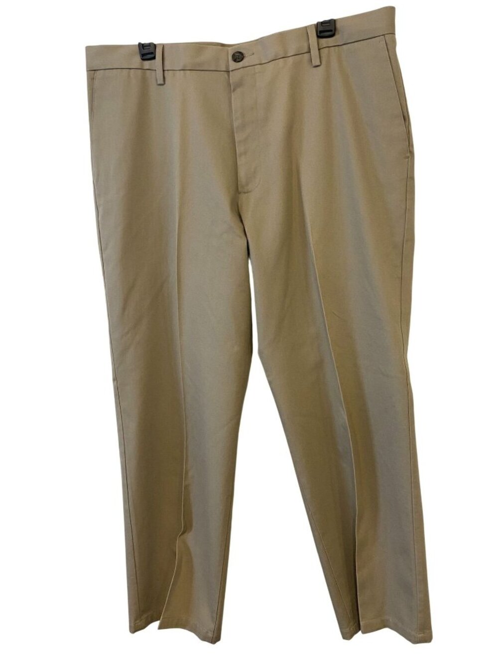 Dockers Mens 38x29 Khaki Straight Fit Flat Front Chino Pants Preppy